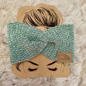 Handmade Crochet Velvet Turban Earwarmer Headwrap - Teen-Adult size